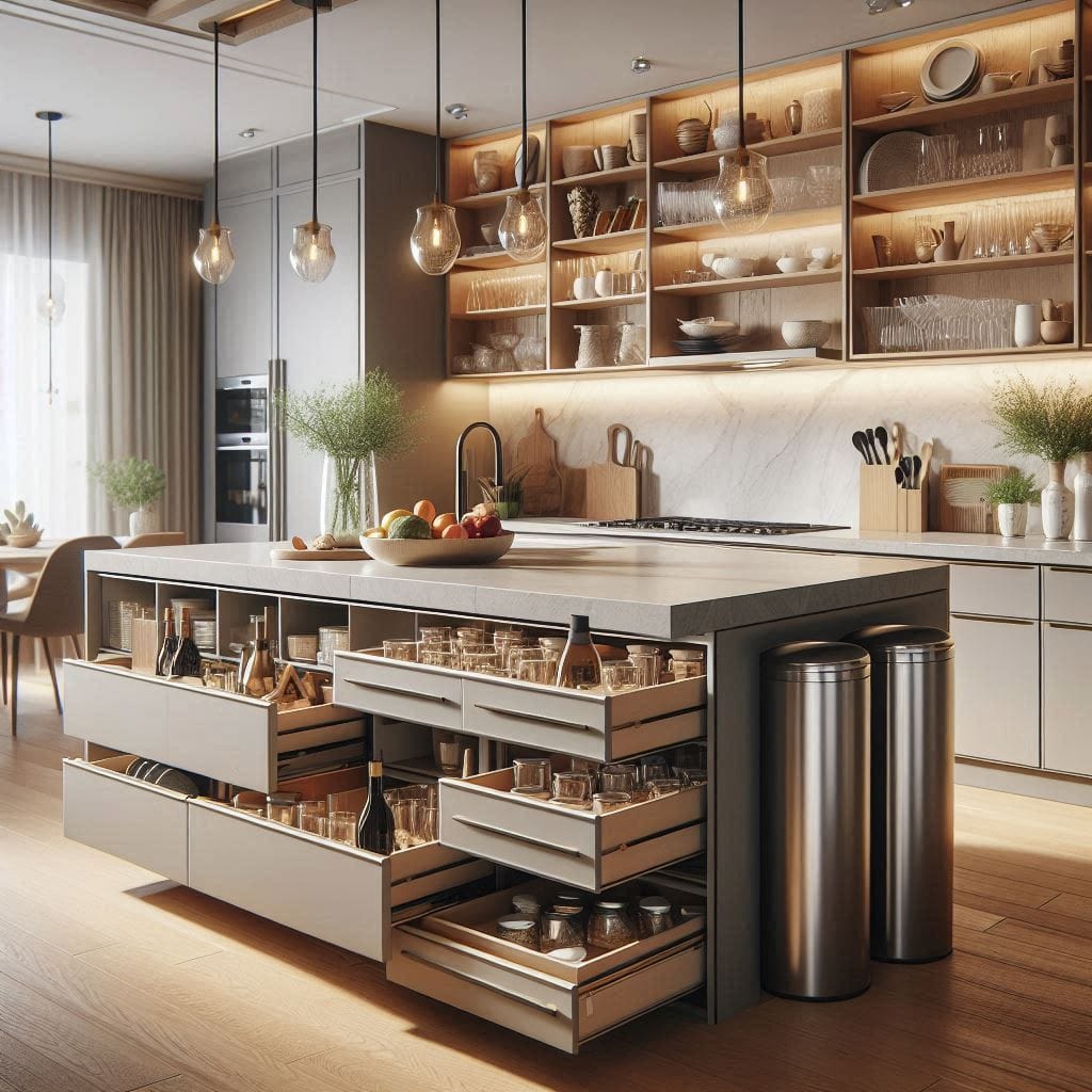 Modern Kitchen Island Storage for better look